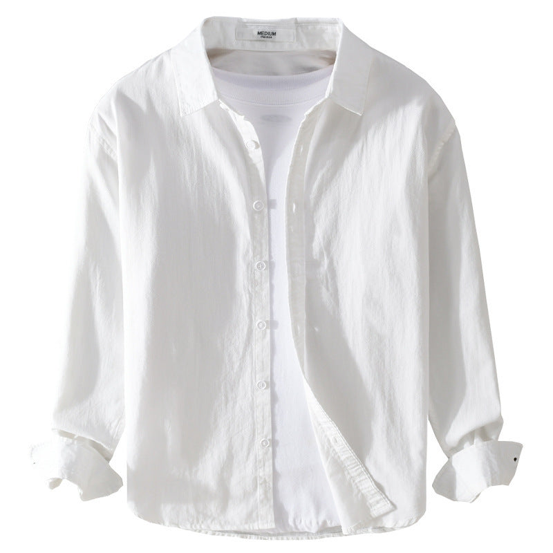Herren Minimalistisches Leichtes Baumwoll-Überhemd im Relaxed-Look mit abgerundetem Saum Shop Nory