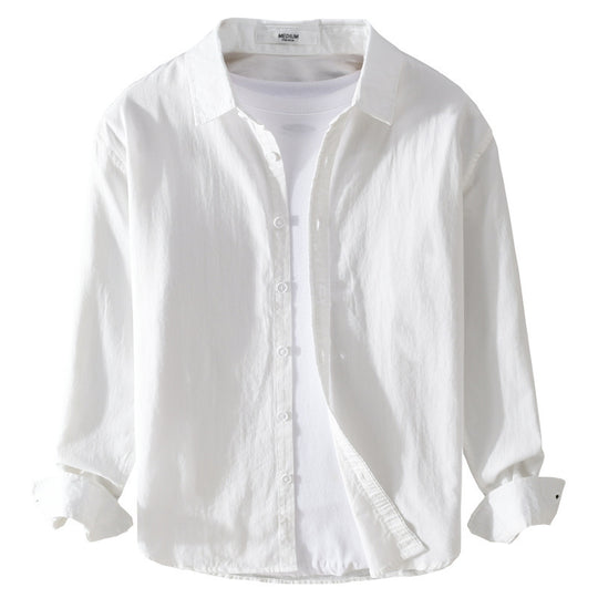 Herren Minimalistisches Leichtes Baumwoll-Überhemd im Relaxed-Look mit abgerundetem Saum Shop Nory