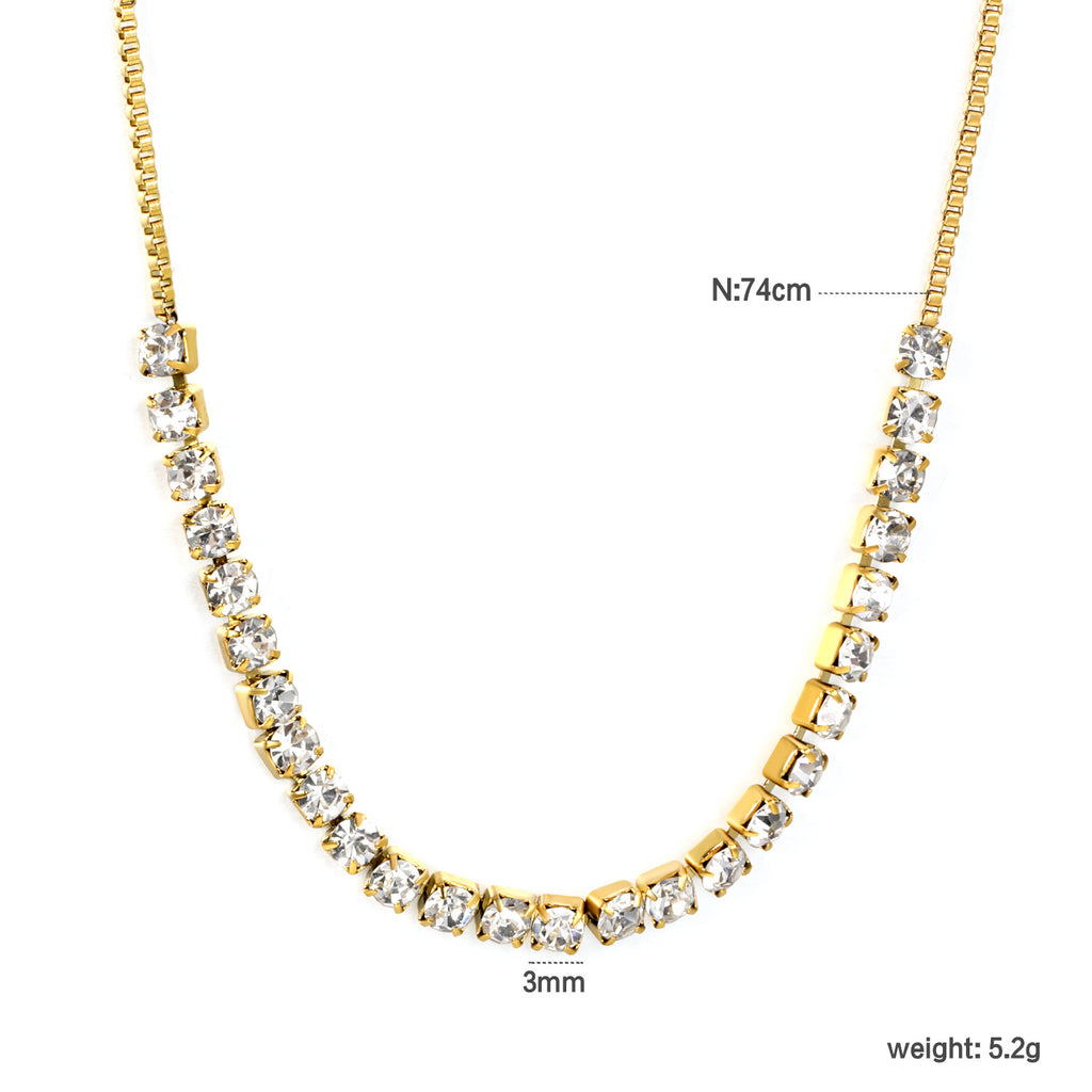 Damen elegante Halskette mit Blumenmotiven und hochwertiger Gliederstruktur Shop Nory