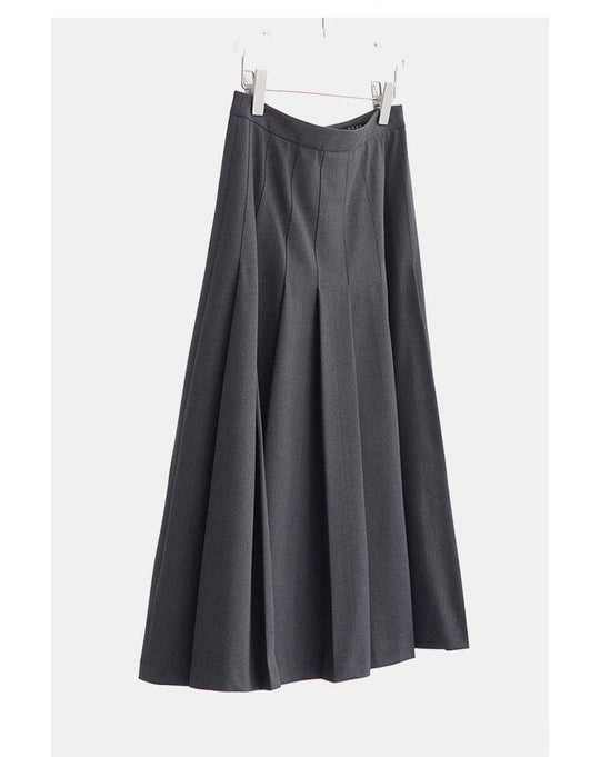 Damen Langer Plisseerock mit hohem Bund Shop Nory