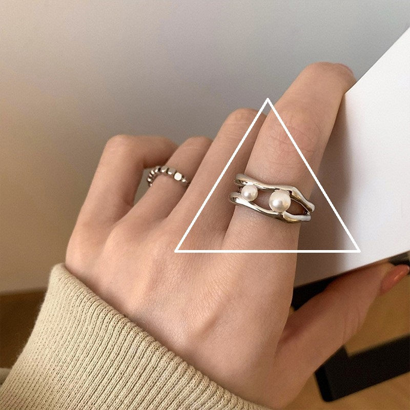 Damenring mit kreativem spiralförmigem Design und funkelnden Steinen Shop Nory