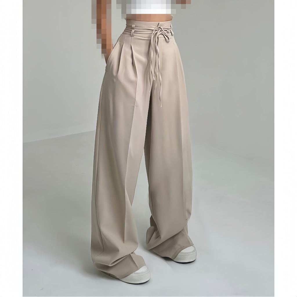 Damen Weite Hochbund-Hose mit raffinierter Drapierung