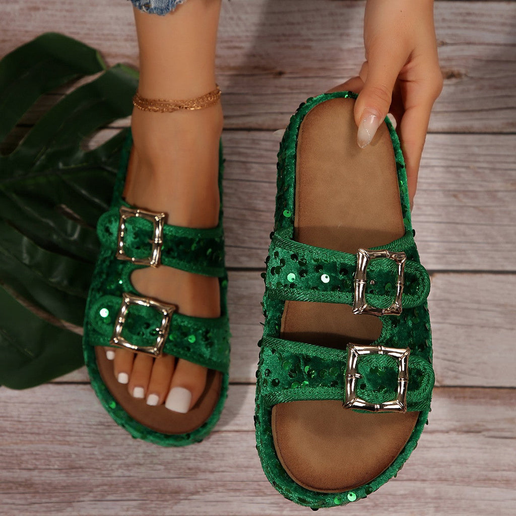 Damen Komfortable Clogs mit doppeltem Klettverschluss und modischem Design