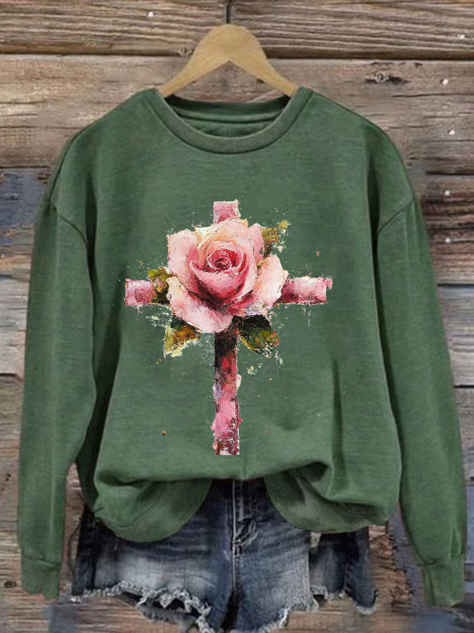 Damen Gemütlicher Pullover mit Herzmotiv Shop Nory