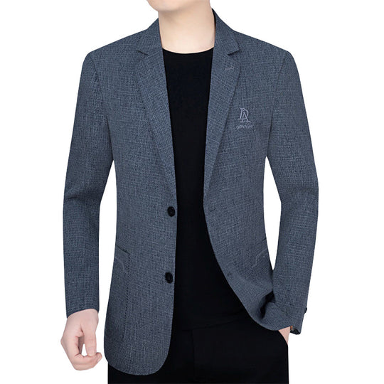 Herren Schmal geschnittenes Einreihiges City-Blazer mit strukturierter Wollmischung Shop Nory