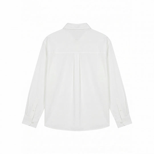Unisex Besticktes Oversize-Hemd aus Baumwollmix mit Knopfleiste und dezenten Motivstickereien Shop Nory