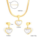 Damen Schmuckset mit herzförmigem Anhänger und funkelnden Ohrringen Shop Nory