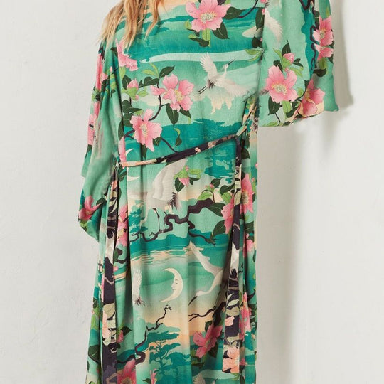 Damen eleganter Kimono mit floralem Design und weitem Schnitt Shopnory