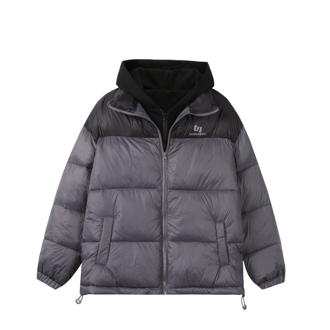 Unisex Kurz geschnittene High‑Loft Pufferjacke mit innenliegender Kapuze und Tunnelzugsaum Shop Nory