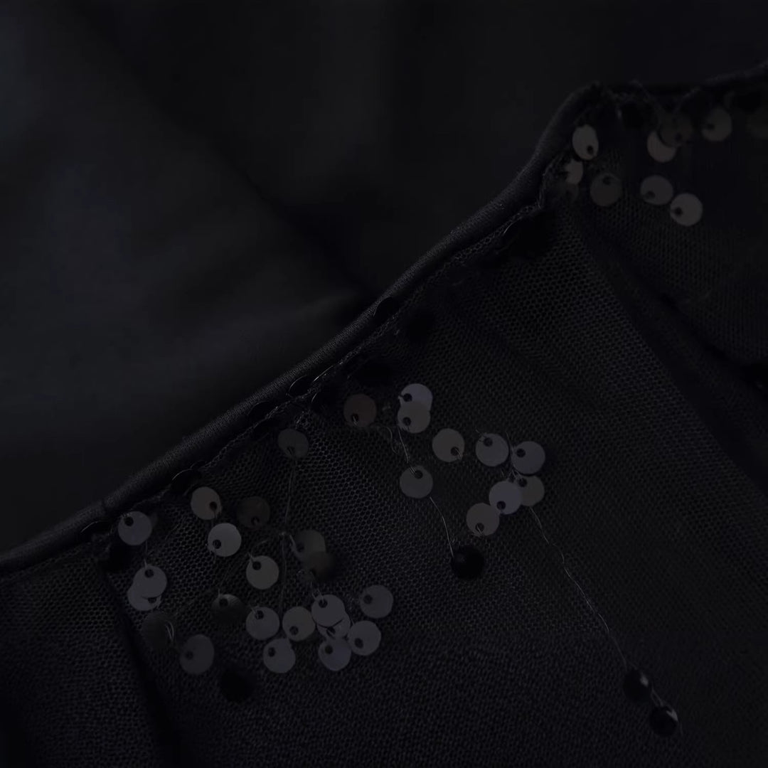 Damen Maxirock aus Tüll mit Paillettenbesatz und innenliegendem Mini-Futter Shop Nory