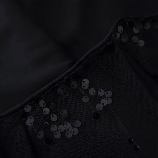 Damen Maxirock aus Tüll mit Paillettenbesatz und innenliegendem Mini-Futter Shop Nory