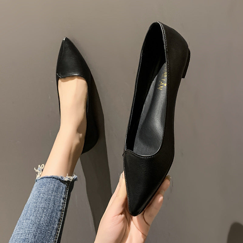 Damen spitze Ballerinas aus hochwertigem Leder