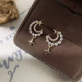 Damen Ohrstecker mit elegantem Mond- und Sternendesign Shop Nory