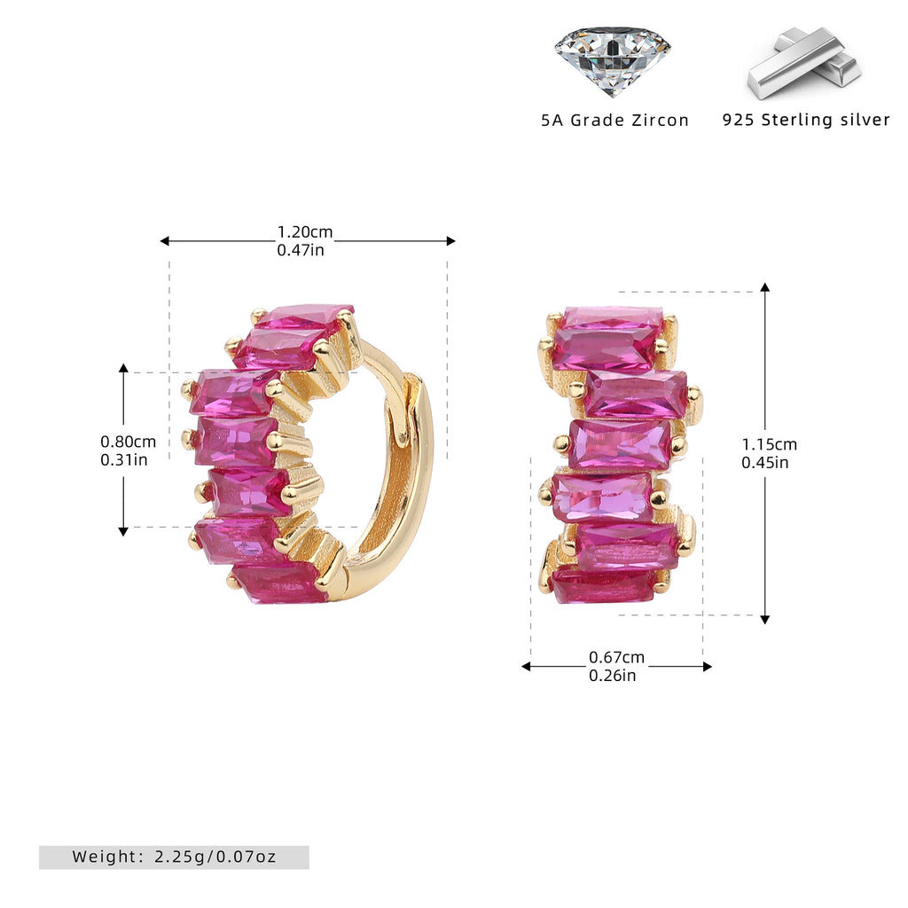 Damen Ohrstecker mit exquisite Zirkonsteinen und 925 Sterling Silber Shop Nory