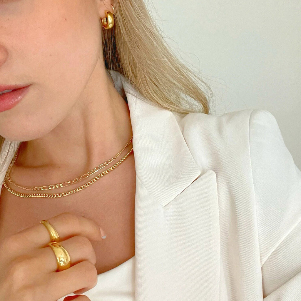 Damen Eleganter und zeitloser goldener Ring Shop Nory