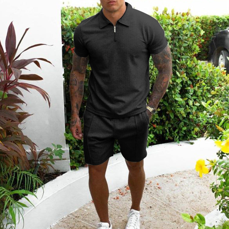 Herren Poloshirt und Shorts Set