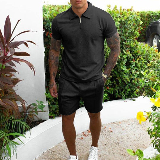 Herren Poloshirt und Shorts Set