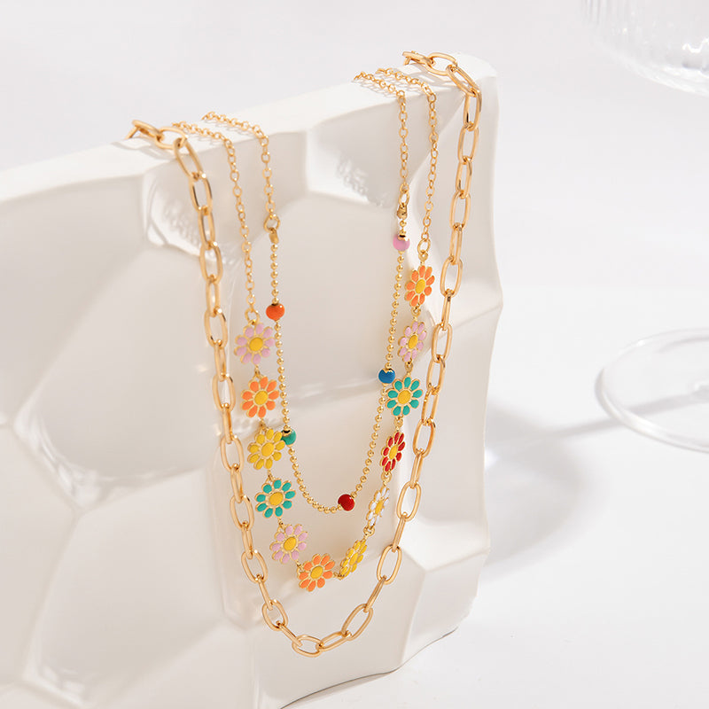 Bunte Gänseblümchen Halskette | Shop Nory