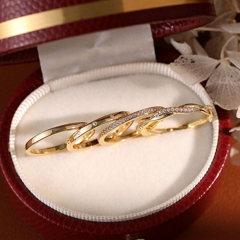 Damen elegante und zeitlose Ringe im Set Shop Nory