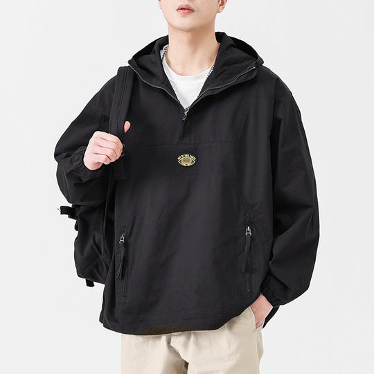 Herren Kapuzen-Anorak Pulloverjacke im Oversize-Utility-Stil Shop Nory