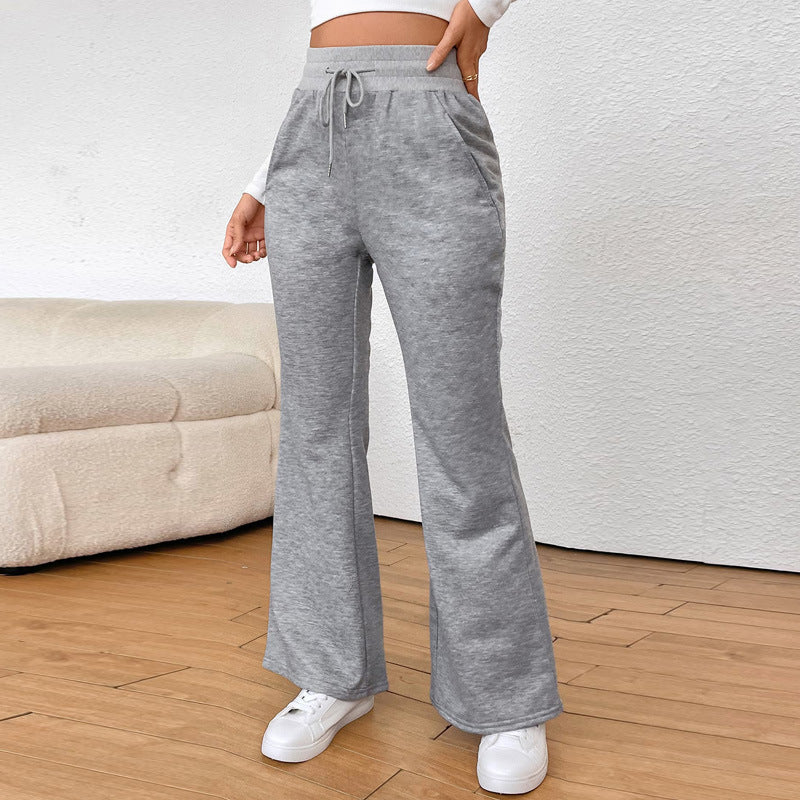Damen ausgestellte Jogginghose mit hohem Bund und Kordelzug Shop Nory
