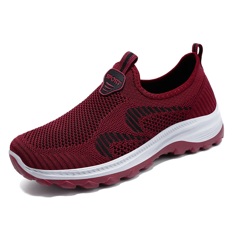 Herren nan elastischer Strick-Slip-On Trekking-Sneaker mit griffiger Profilsohle und ergonomischer Dämpfungssohle Shop Nory