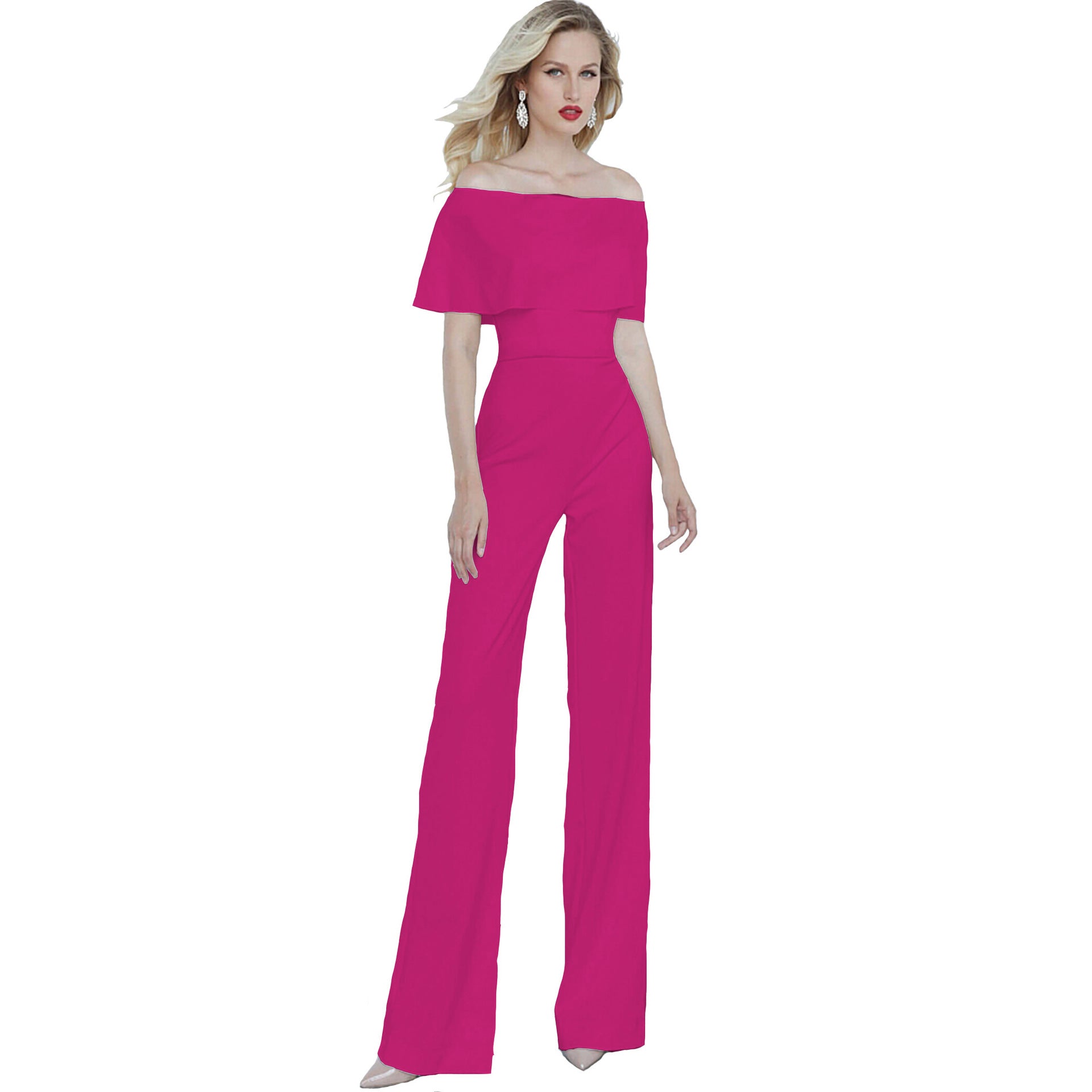 Shopnory | Eleganter V-Ausschnitt Jumpsuit