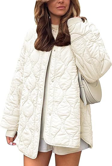 Damen Steppjacke im Oversize Design mit gewölbter Steppung und seitlichem Schlitz Shop Nory
