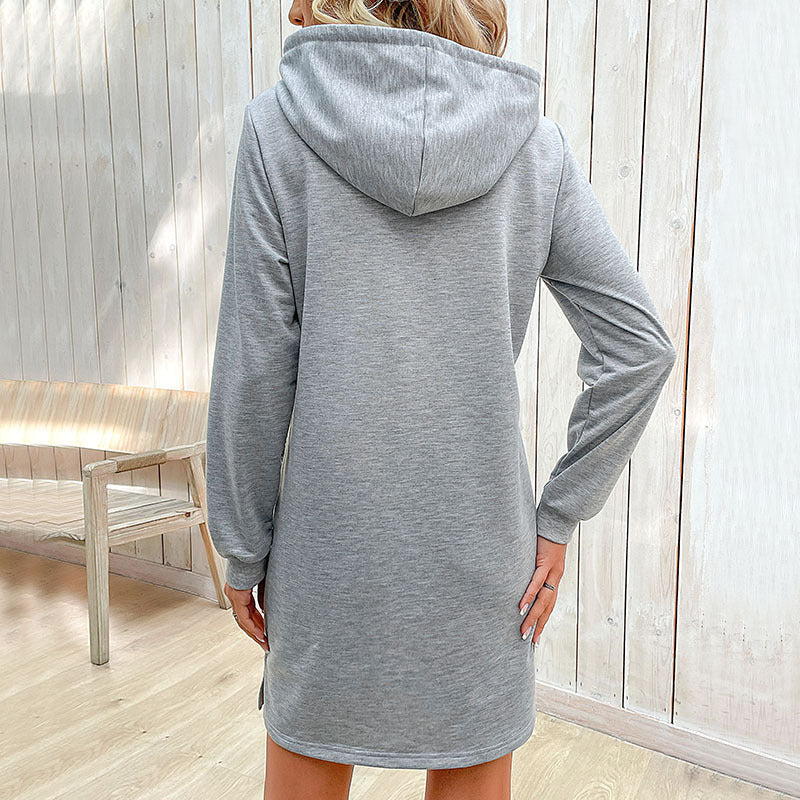 Damen Kapuzenkleid aus hochwertiger Baumwolle Shop Nory
