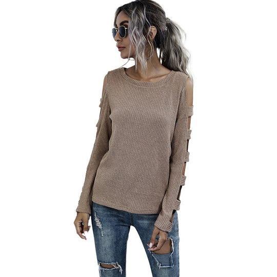Damen Bequemer Pullover mit Cut-Out-Details Shop Nory