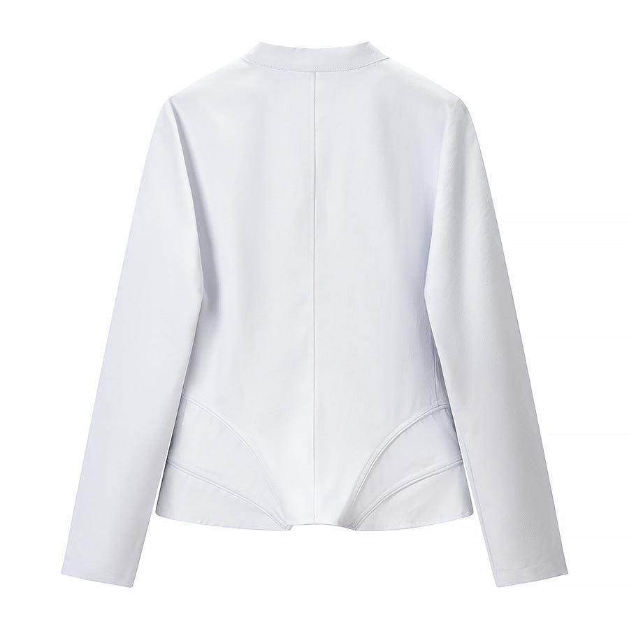 Damen Taillierte Kurzjacke mit Stehkragen und konturierenden Abnähern Shop Nory
