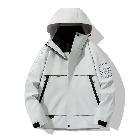 Herren multifunktionale Wasserfeste Softshell-Regenjacke mit abnehmbarer Fleece-Innenjacke Shop Nory