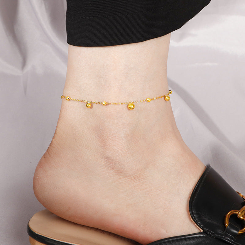 Damen filigrane Fußkette mit elegantem Kugeldesign Shop Nory
