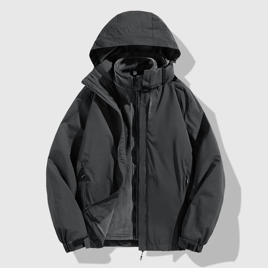 Herren zweiteilige Winterjacke mit abnehmbarer Fleece-Innenjacke wasserdicht winddicht Shop Nory