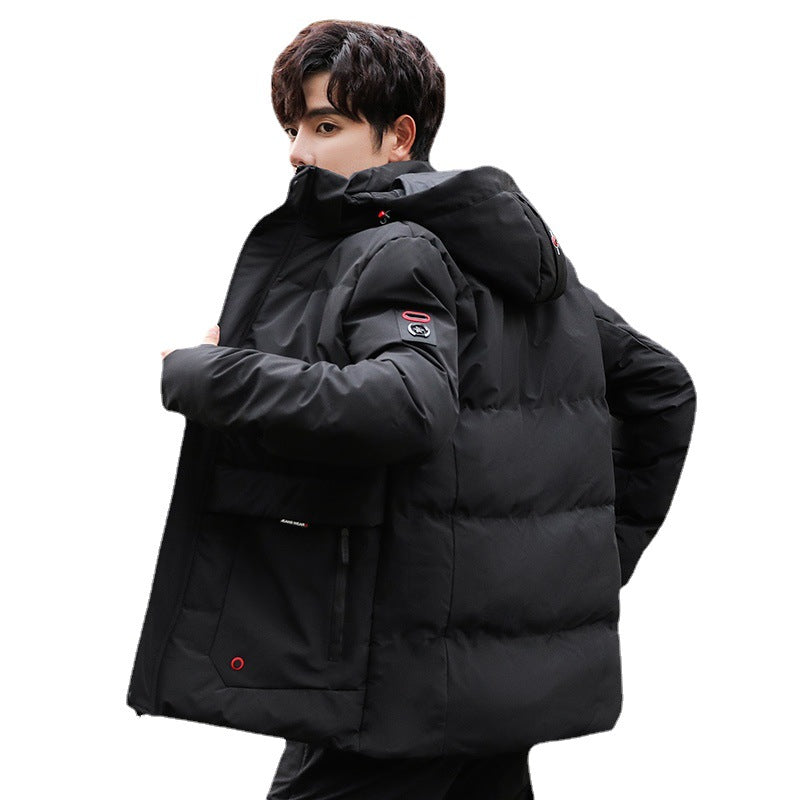 Herren gesteppte Kapuzenjacke mit Utility-Taschen und winddichter Isolierung Shop Nory