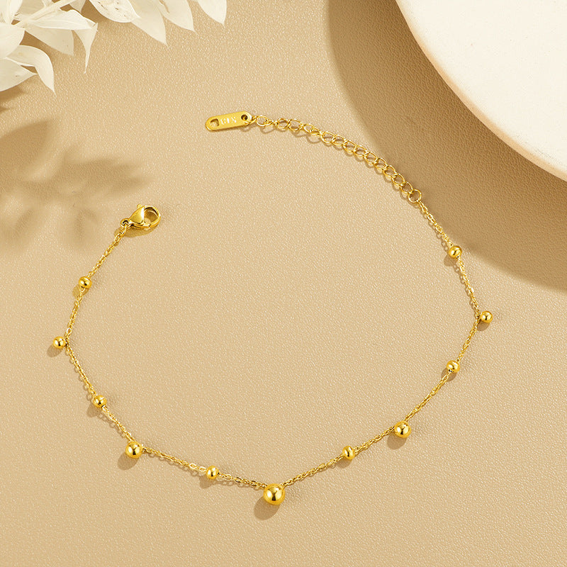 Damen filigrane Fußkette mit elegantem Kugeldesign Shop Nory