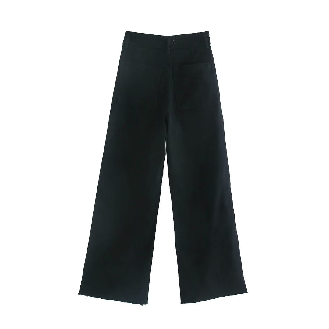 Damen weite High‑Waist Worker‑Hose mit aufgesetzten Gesäßtaschen Shop Nory