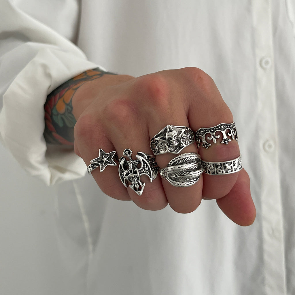 Damen Ring-Set mit einzigartigen Designs und filigranen Details