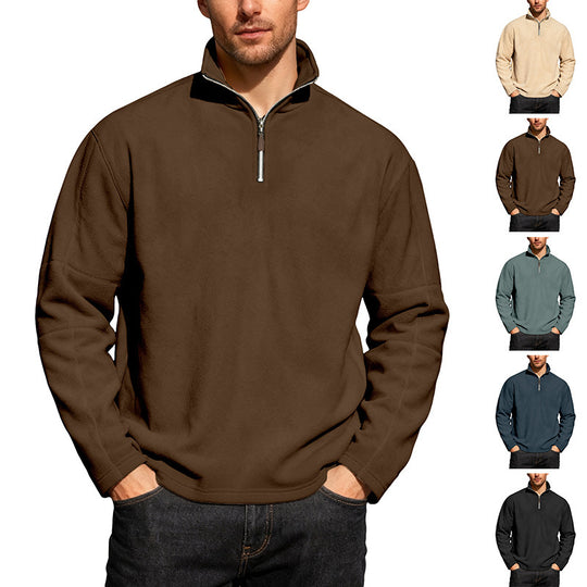 Herren Thermo-Fleece-Halbzip-Pullover mit Stehkragen Shop Nory