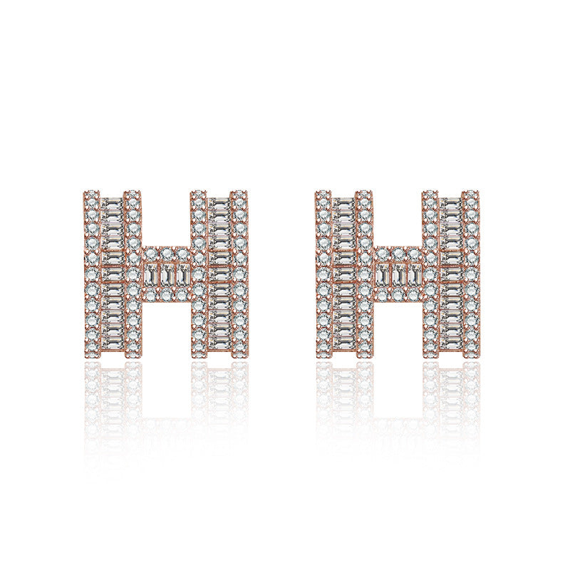 Damen Ohrringe im modernen geometrischen Design mit funkelnden Zirkonia Shop Nory