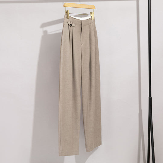 Damen Hochtaillierte weite Anzughose mit Bundfalten Shop Nory