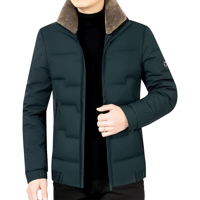 Herren Slim-Fit Wattierte Übergangsjacke mit weichgefüttertem Stehkragen und verdecktem Reißverschluss Shop Nory