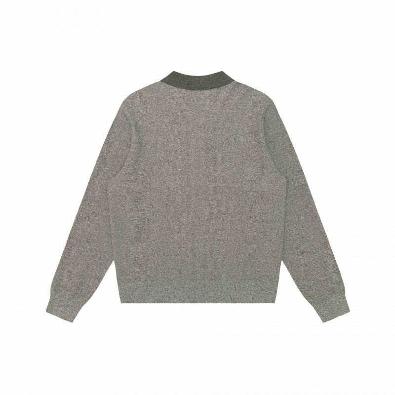 Unisex Feinstrick-Polopullover mit Henley-Knopfleiste und gerippten Bündchen Shop Nory