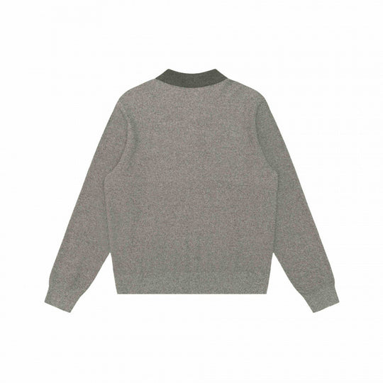 Unisex Feinstrick-Polopullover mit Henley-Knopfleiste und gerippten Bündchen Shop Nory