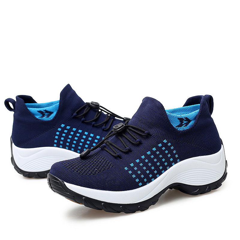Damen Strick-Sockensneaker mit elastischem Schaft, Schnellzug und dämpfender Plateausohle Shop Nory