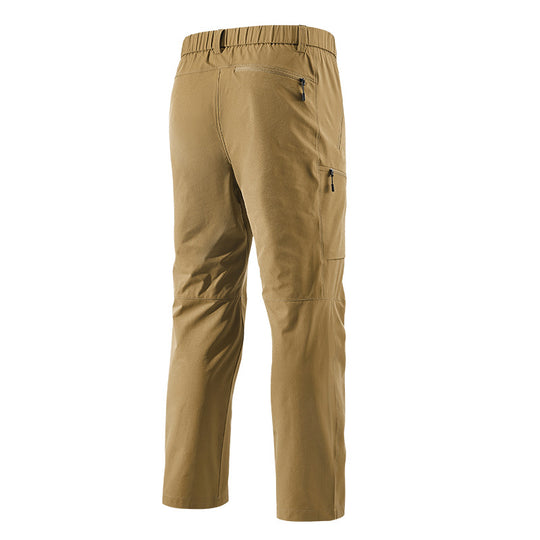 Herren Multifunktionale Cargo-Reisehose mit elastischem Bund, Reißverschlusstaschen und Knieverstärkung Shop Nory