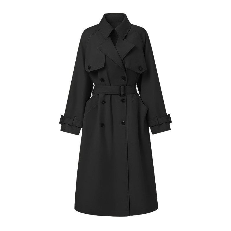 Damen Oversize Trenchcoat mit Doppelreihe, Taillengürtel und Epauletten Shop Nory