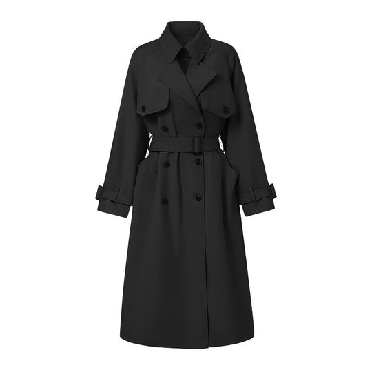 Damen Oversize Trenchcoat mit Doppelreihe, Taillengürtel und Epauletten Shop Nory