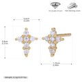Damen Ohrstecker im Kreuzdesign mit funkelnden Zirkonsteinen aus 925 Sterling Silber Shop Nory