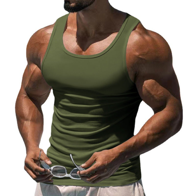 Herren atmungsaktives Sport-Tanktop mit körperbetontem Schnitt und feuchtigkeitsregulierendem Material